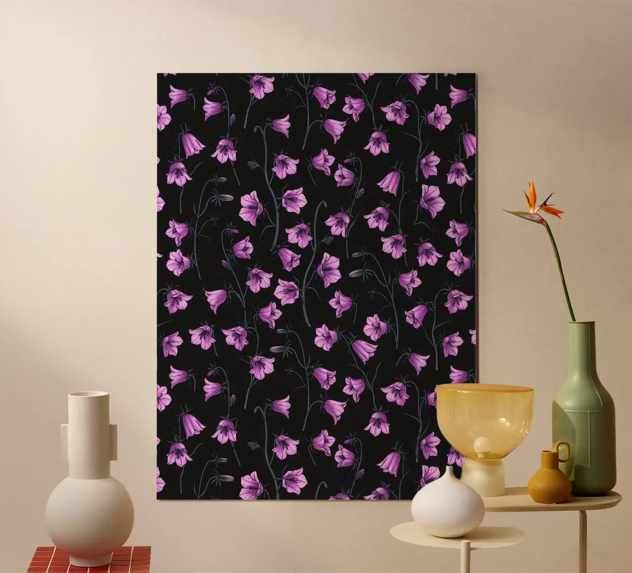 Mitternachtsglöckchen, Hasenglöckchen, Glockenblumen Hahnemühle von Painted Nature