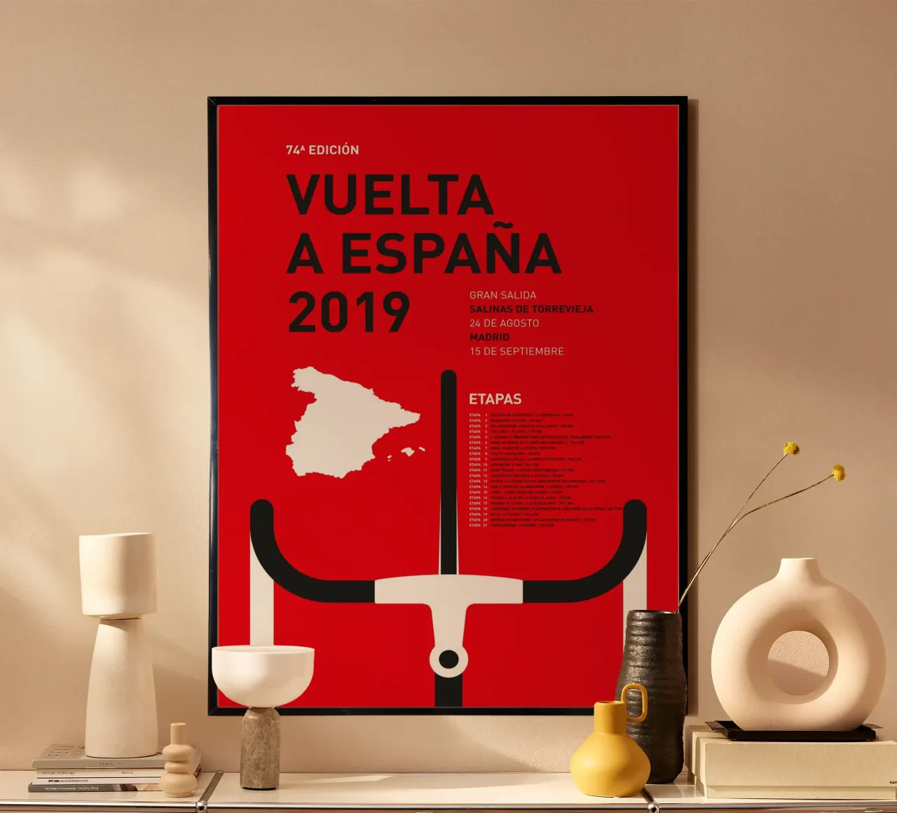 VUELTA A ESPANA POSTER 2019 poster da Cycling Art