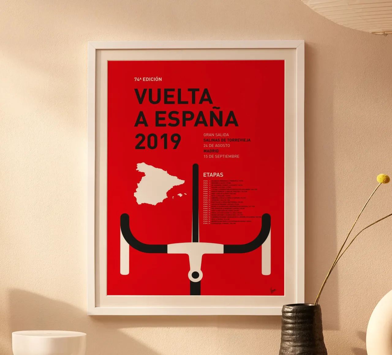VUELTA A ESPANA POSTER 2019 poster da Cycling Art