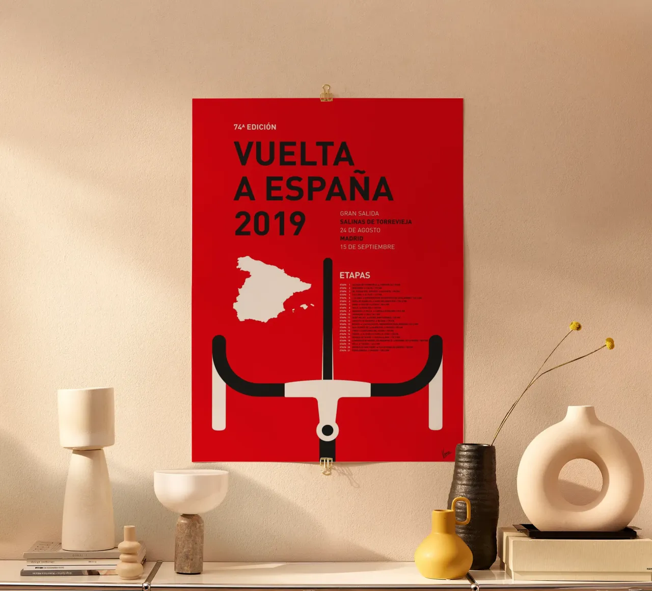 VUELTA A ESPANA POSTER 2019 poster da Cycling Art