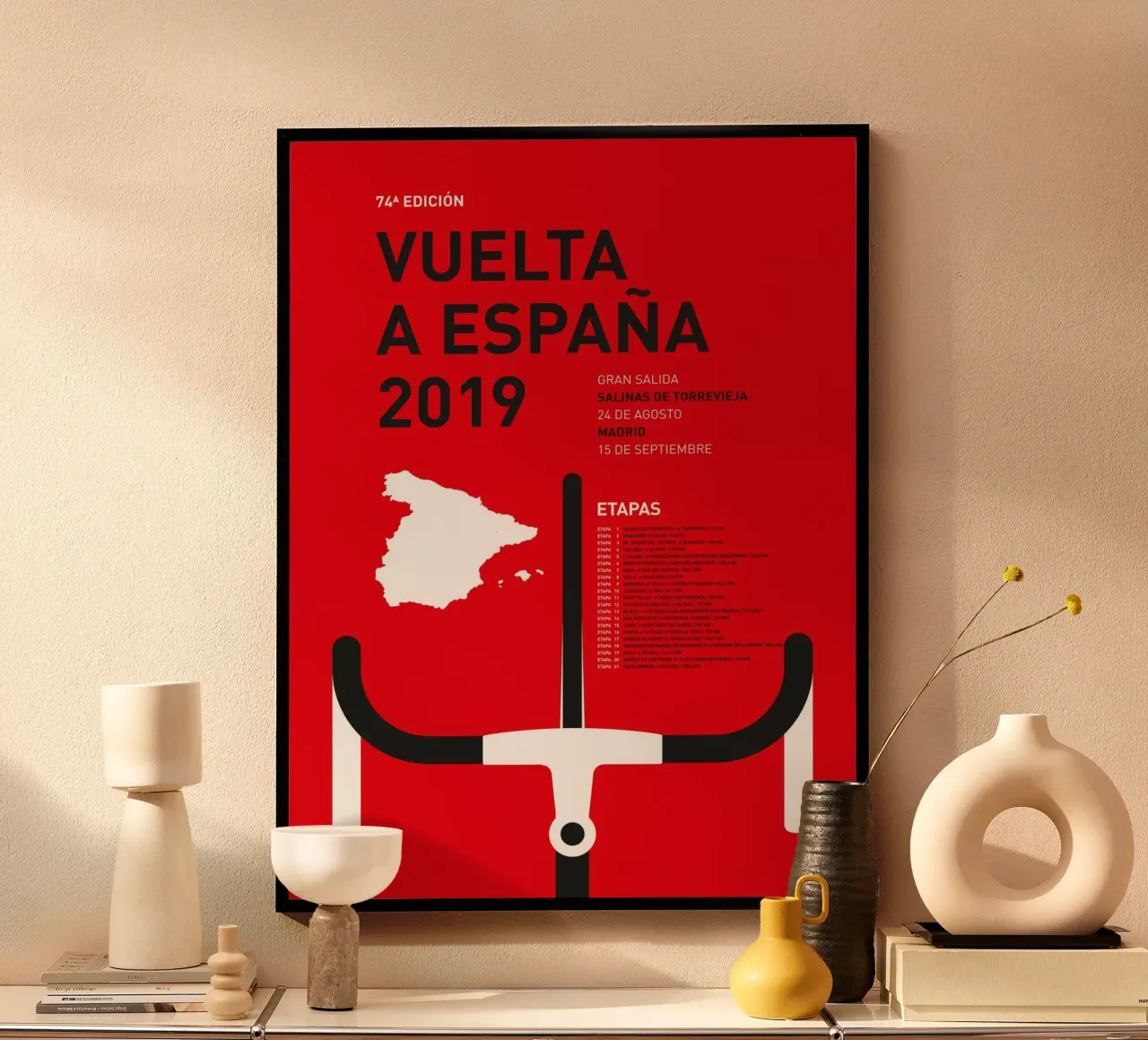VUELTA A ESPANA POSTER 2019 poster da Cycling Art