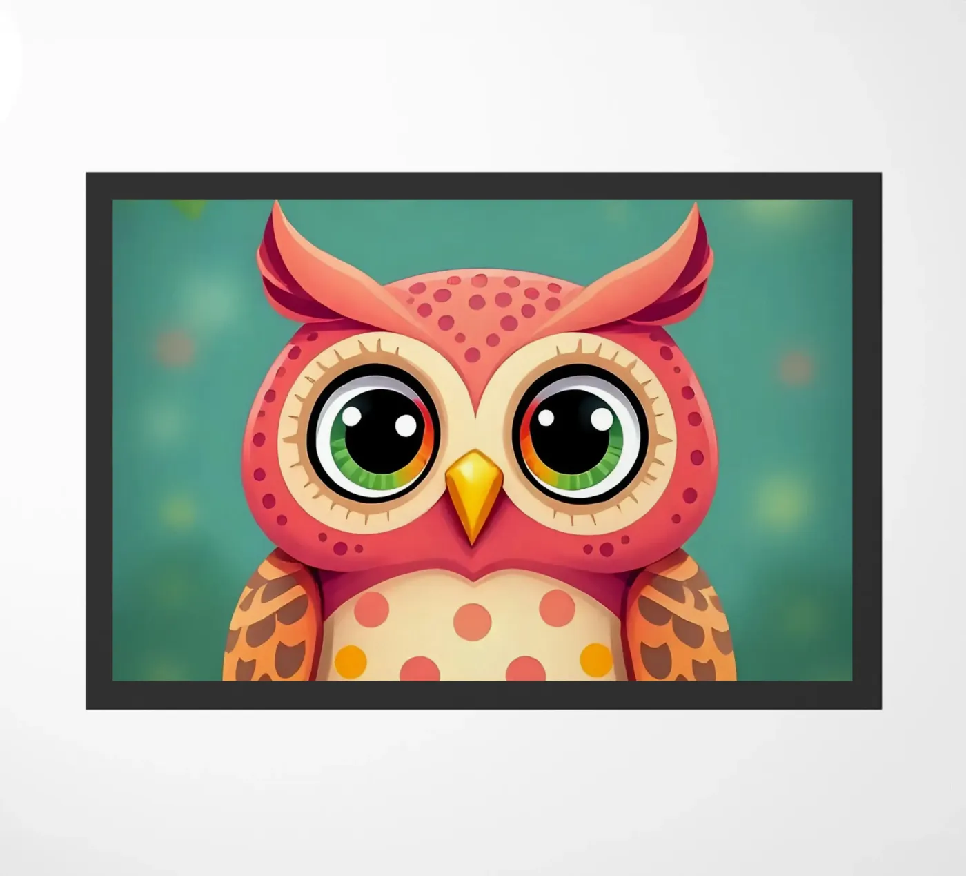 Owl_2 Fußmatte von Tierisch bunt by LK