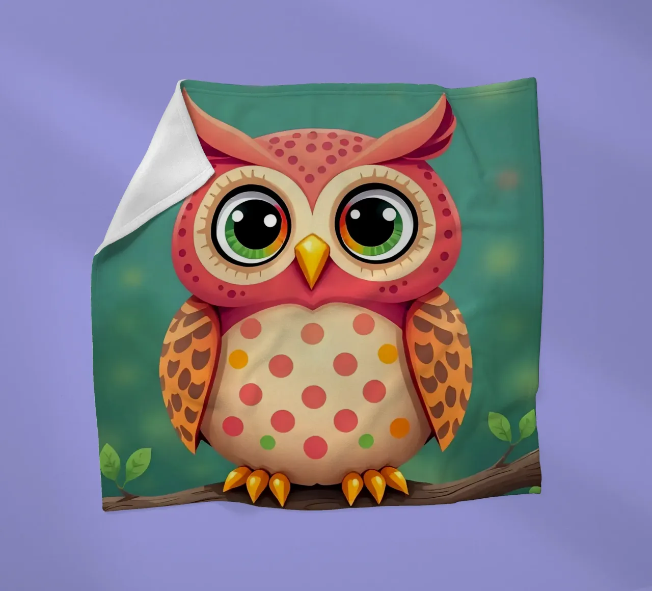 Gufo_2 coperta in pile da Tierisch bunt by LK