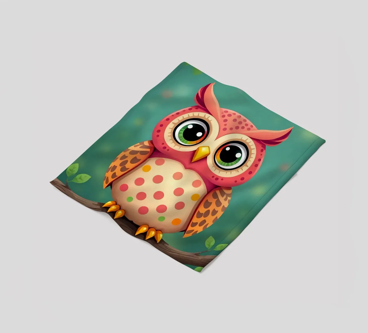 Gufo_2 coperta in pile da Tierisch bunt by LK