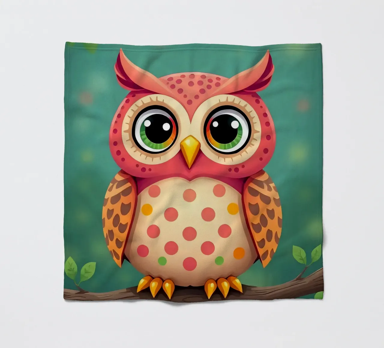 Gufo_2 coperta in pile da Tierisch bunt by LK