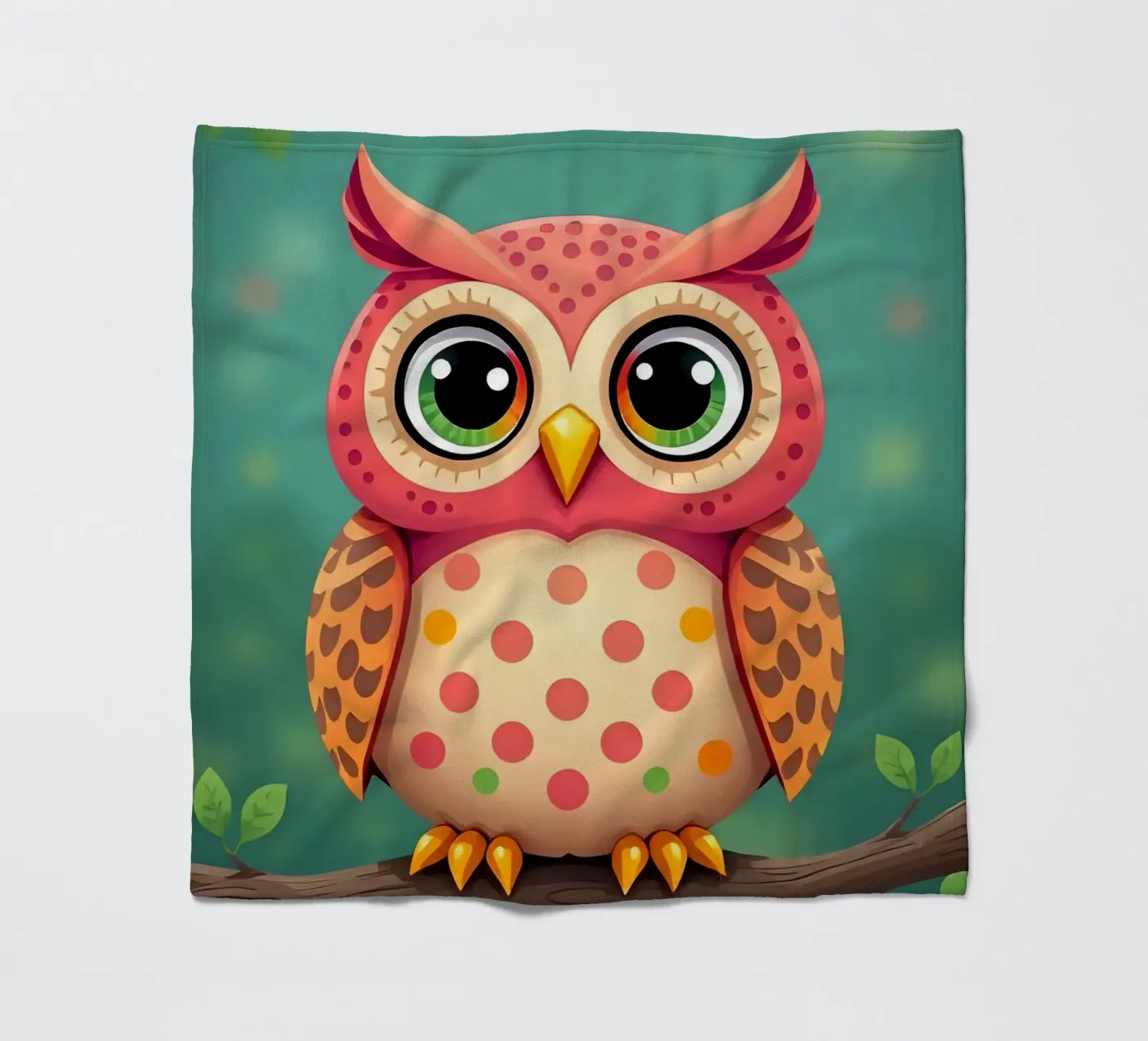 Gufo_2 coperta in pile da Tierisch bunt by LK