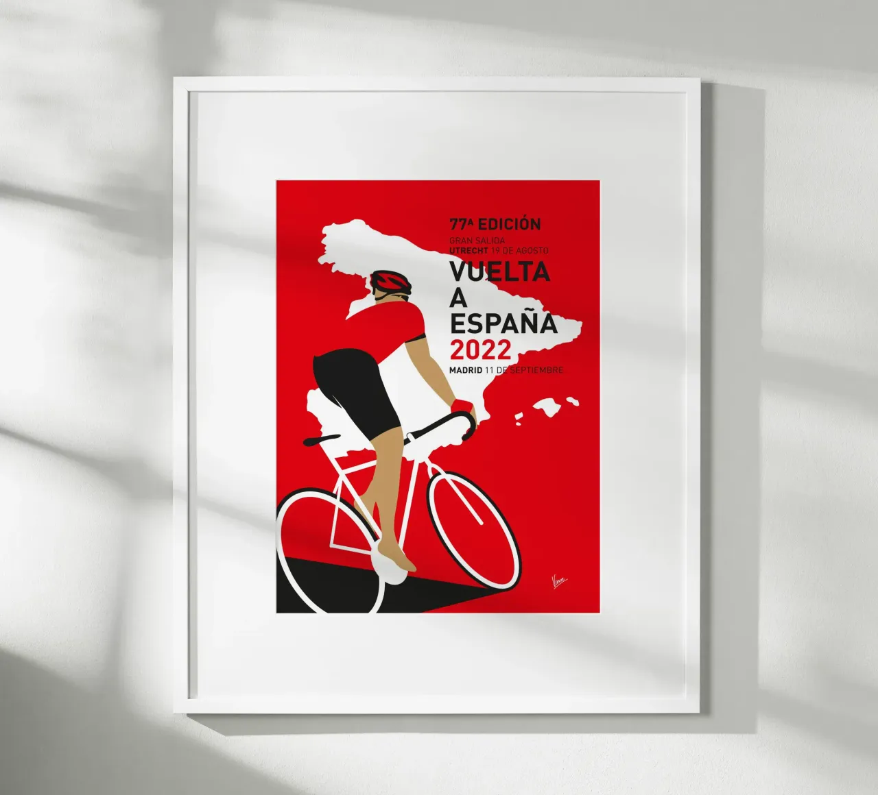 VUELTA A ESPANA POSTER 2022 poster con telaio in legno da Cycling Art