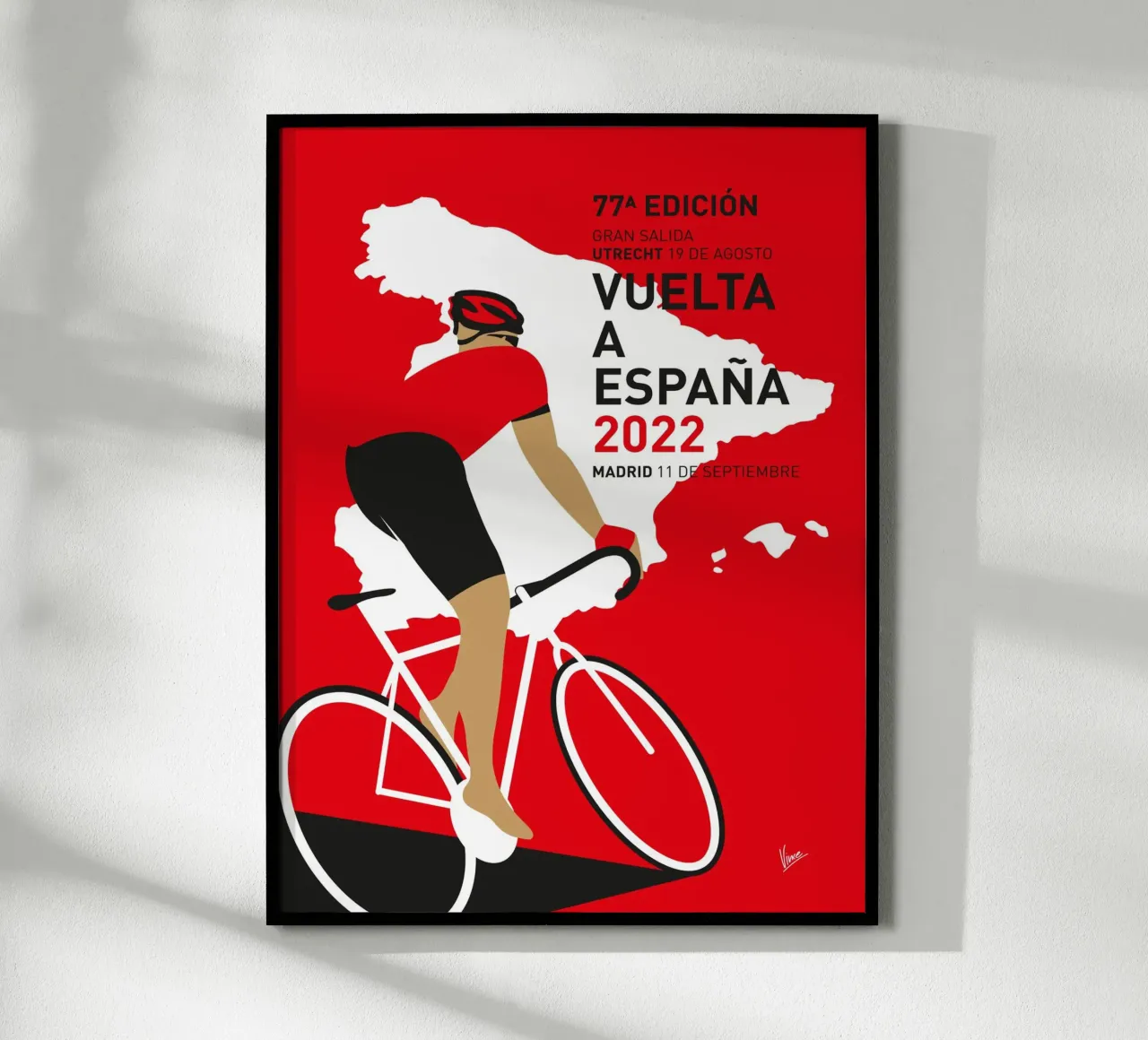 VUELTA A ESPANA POSTER 2022 poster con telaio in legno da Cycling Art