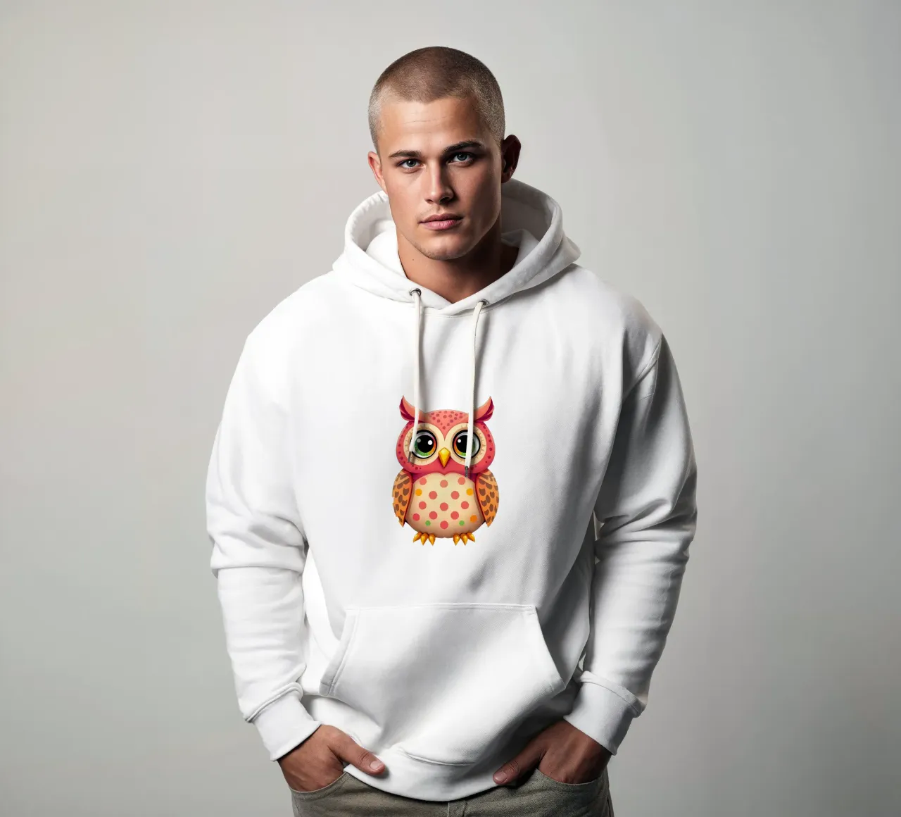 Gufo_2a felpa con cappuccio da Tierisch bunt by LK