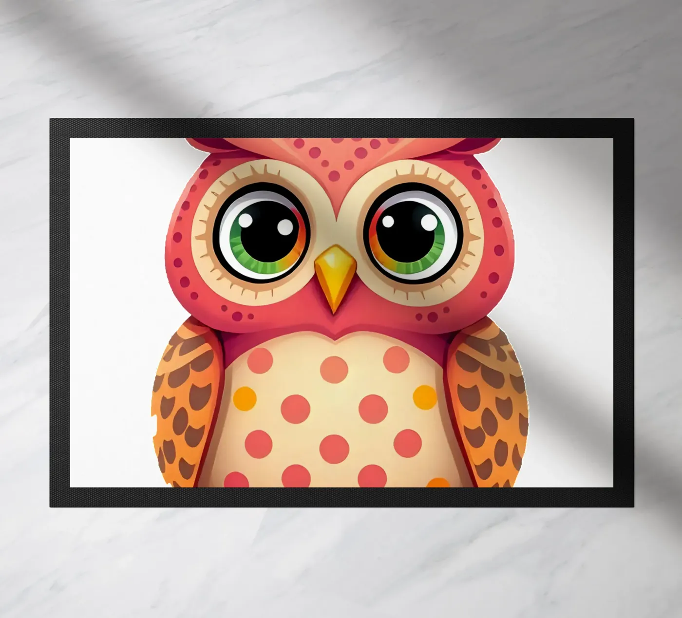 Owl_2a paillasson de Tierisch bunt by LK