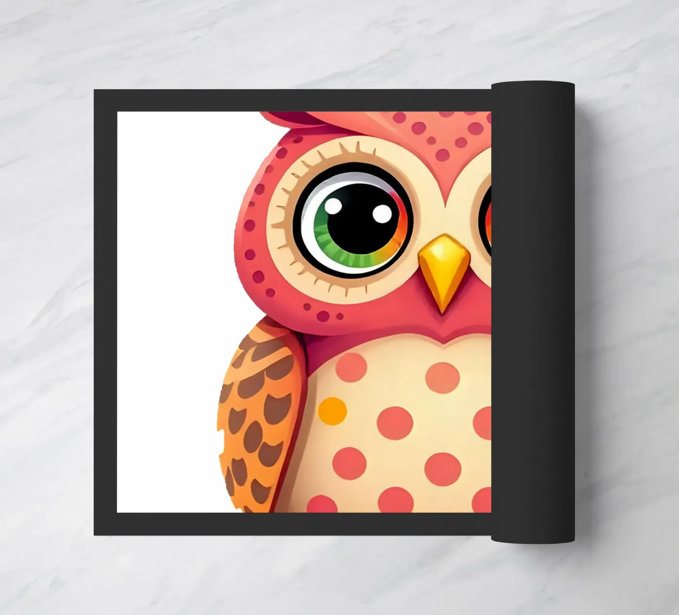 Owl_2a paillasson de Tierisch bunt by LK