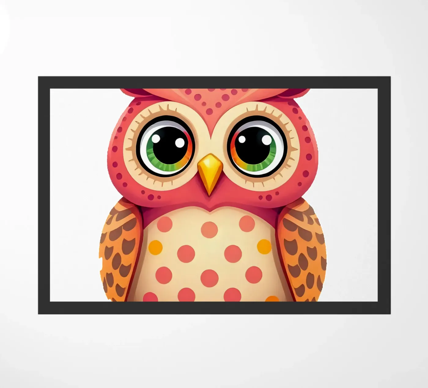 Owl_2a paillasson de Tierisch bunt by LK