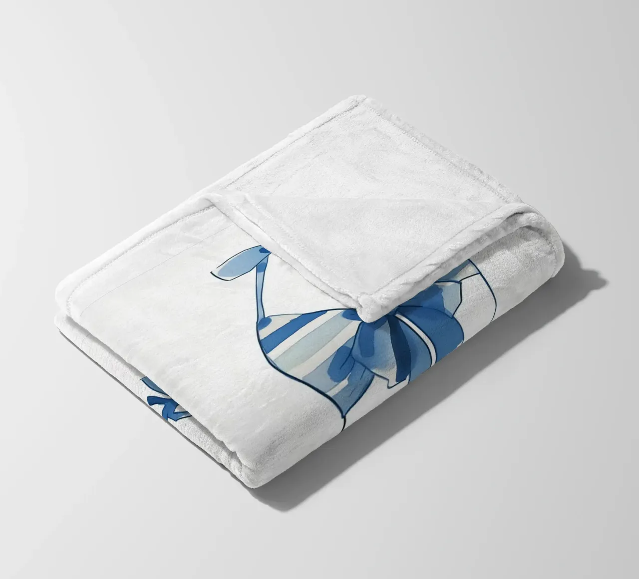 bikini a righe blu coperta in pile da Carinaprint