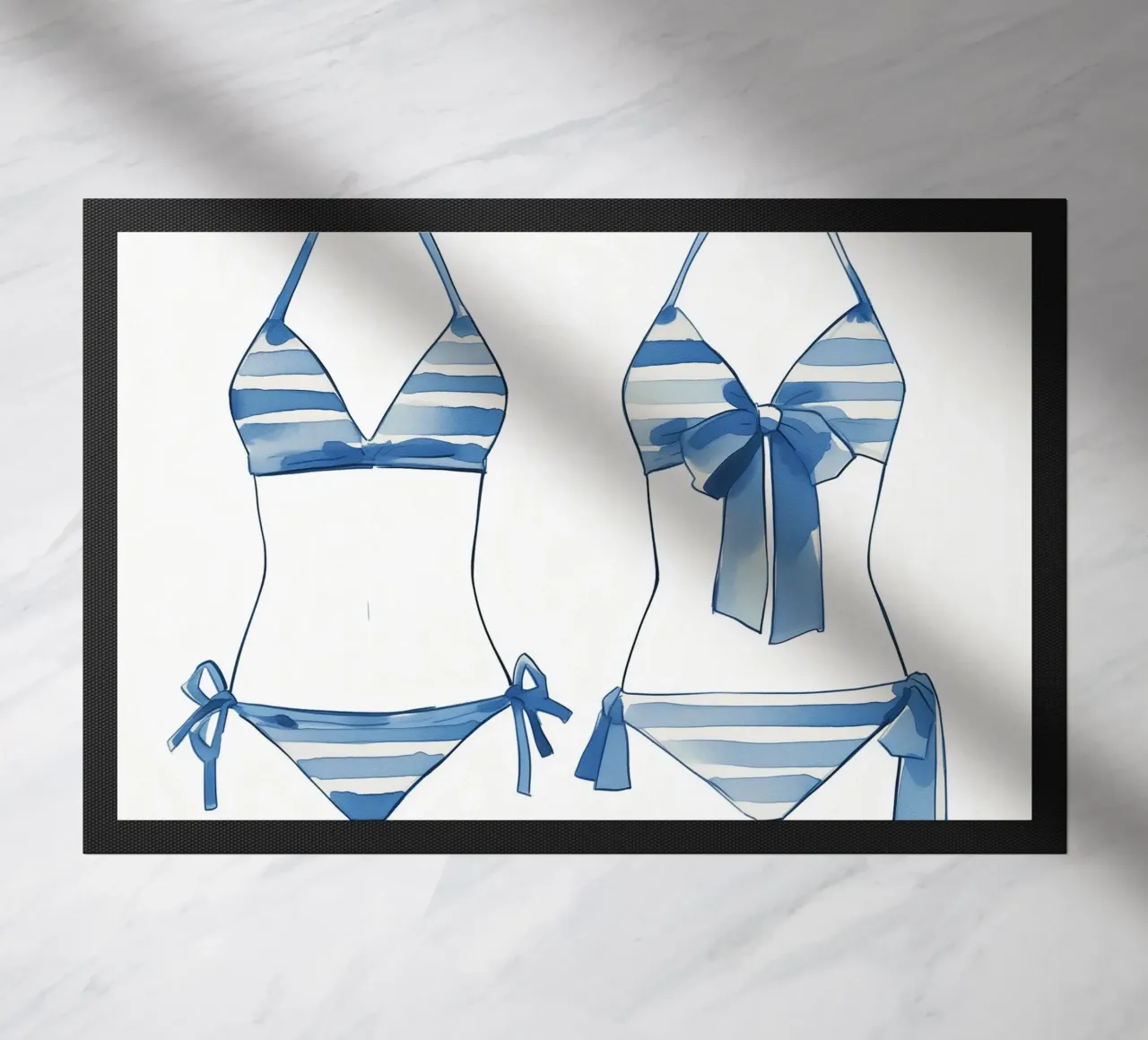 bikini a righe blu zerbino da Carinaprint