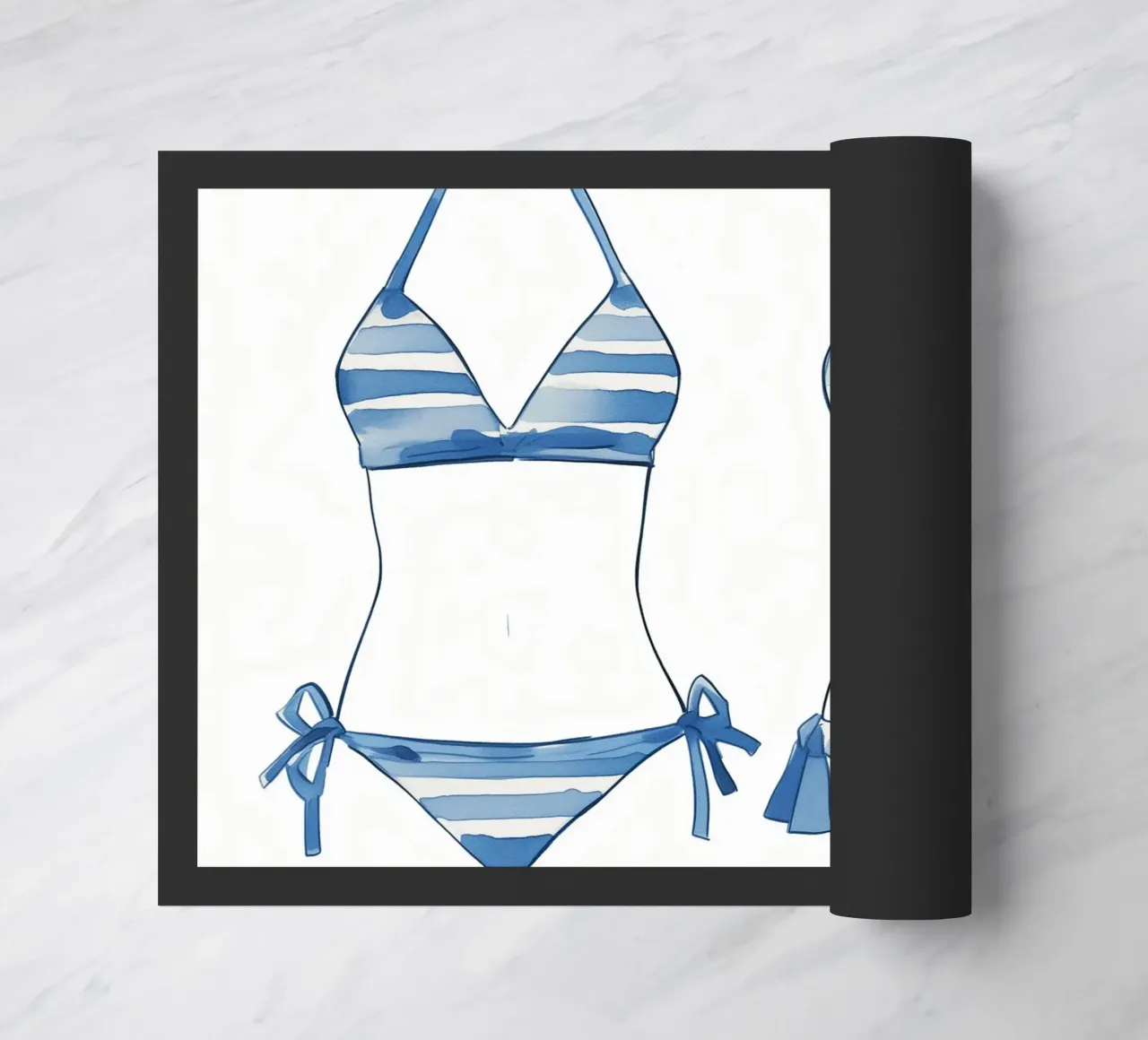 bikini a righe blu zerbino da Carinaprint