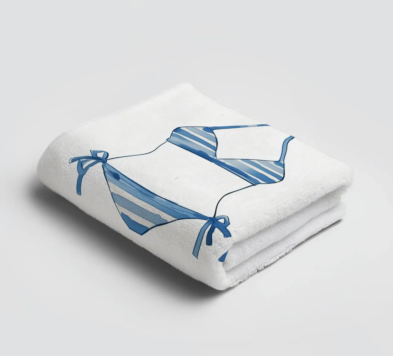 bikini a righe blu asciugamano da bagno da Carinaprint