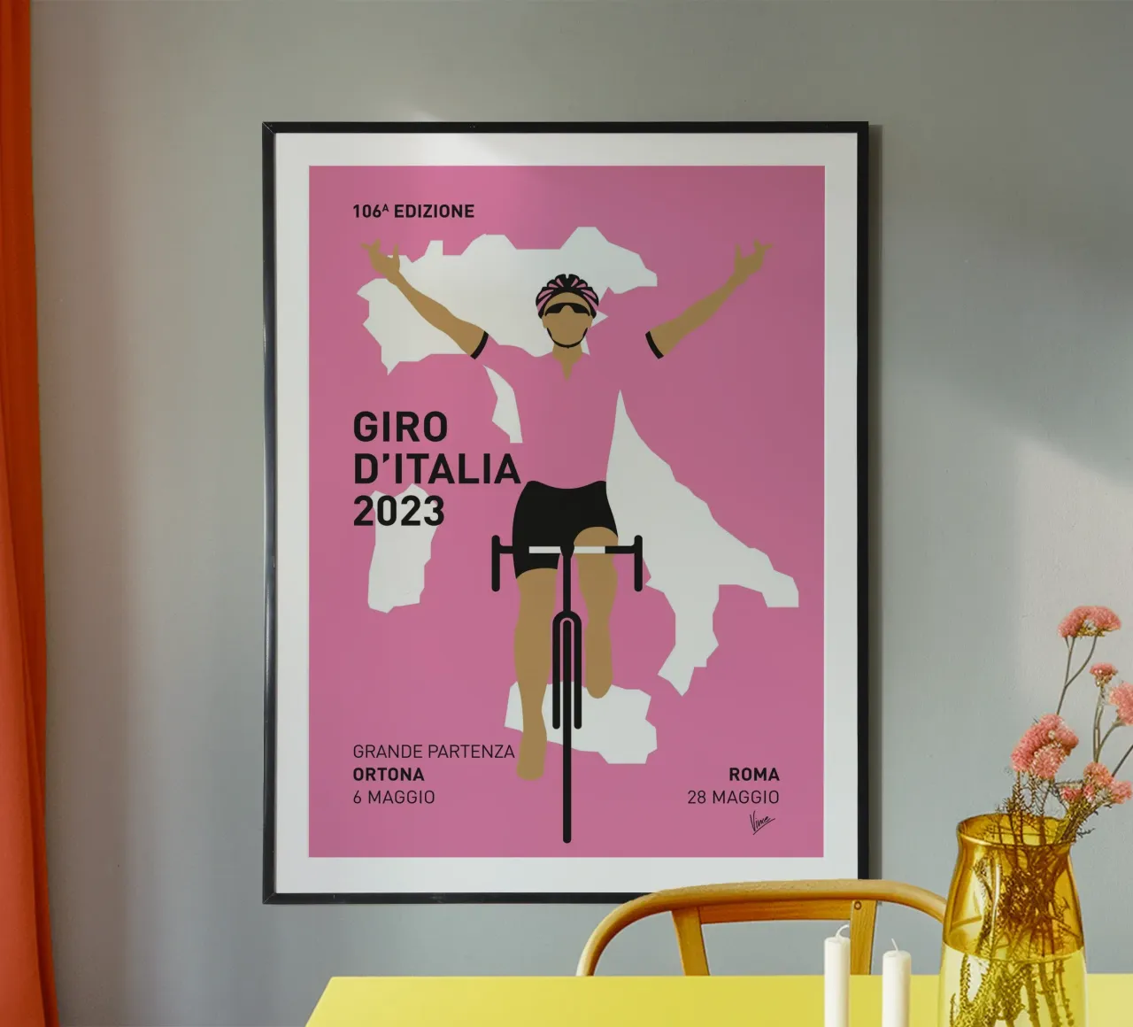 GIRO DITALIA POSTER 2023 poster da Cycling Art