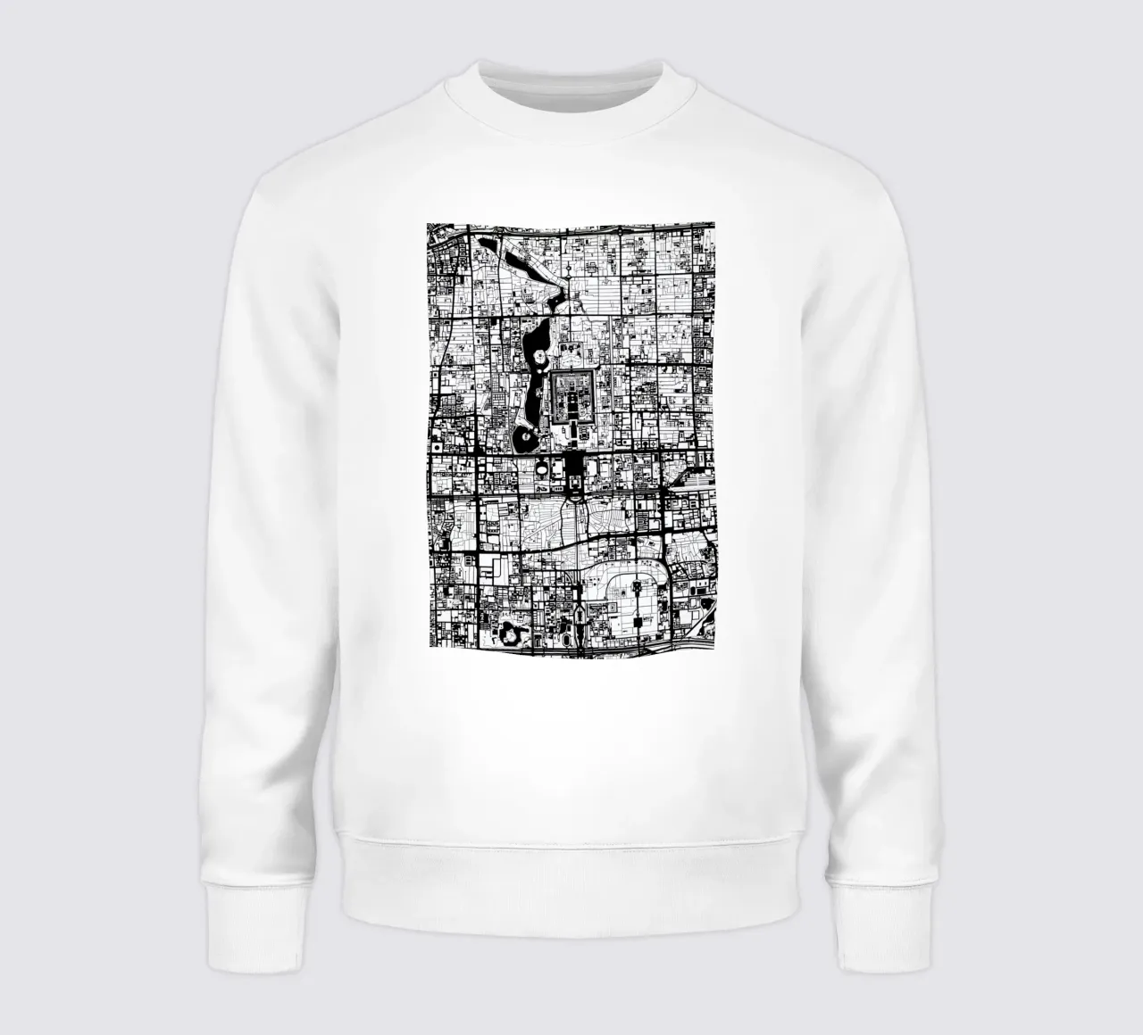 Beijing Black & White felpa da Planos Urbanos