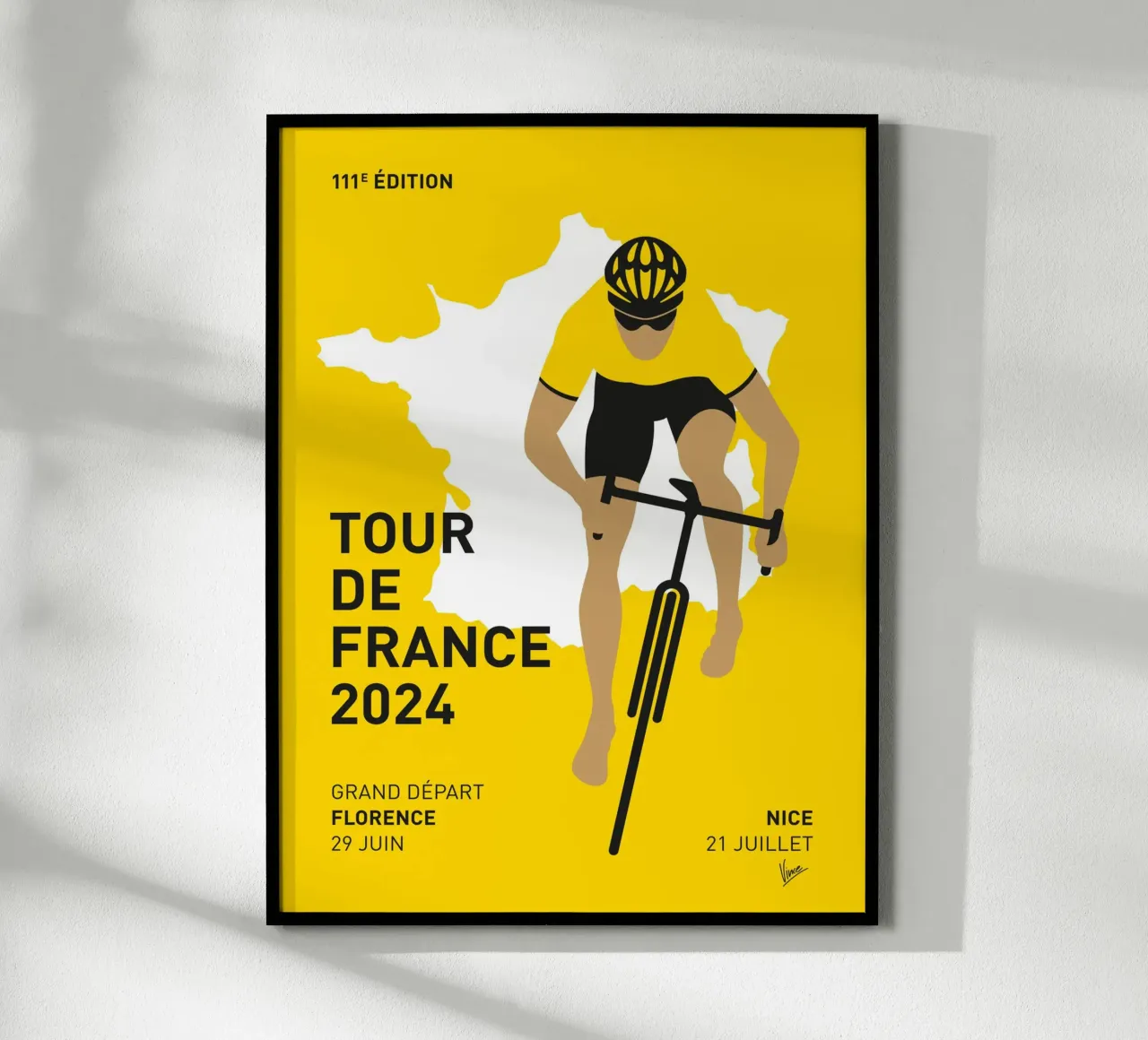 TOUR DE FRANCE POSTER 2024 poster da Cycling Art