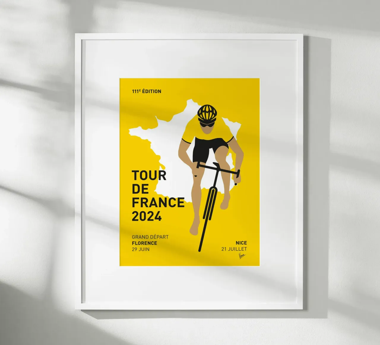 TOUR DE FRANCE POSTER 2024 poster da Cycling Art
