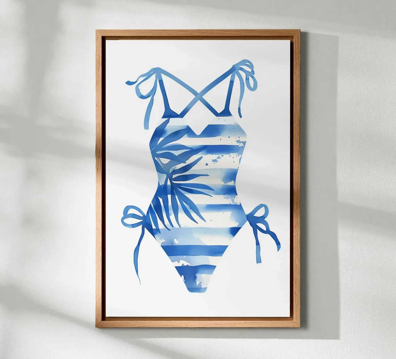 Costume da bagno con motivo a righe tela con Cornice a cassetta da Carinaprint