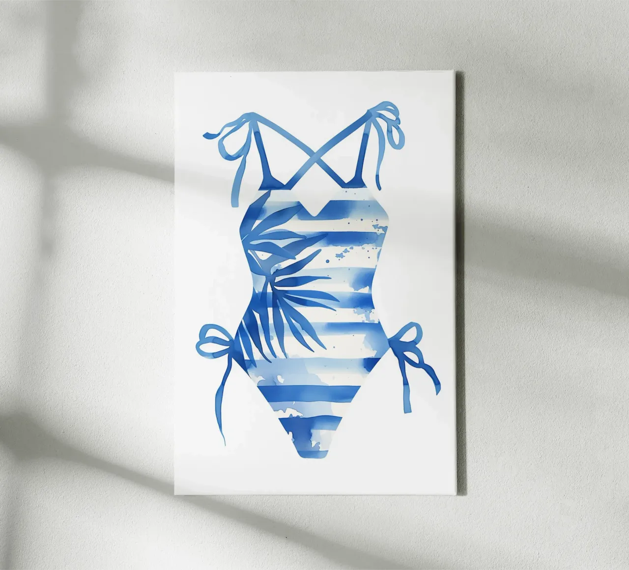 Costume da bagno con motivo a righe tela con Cornice a cassetta da Carinaprint