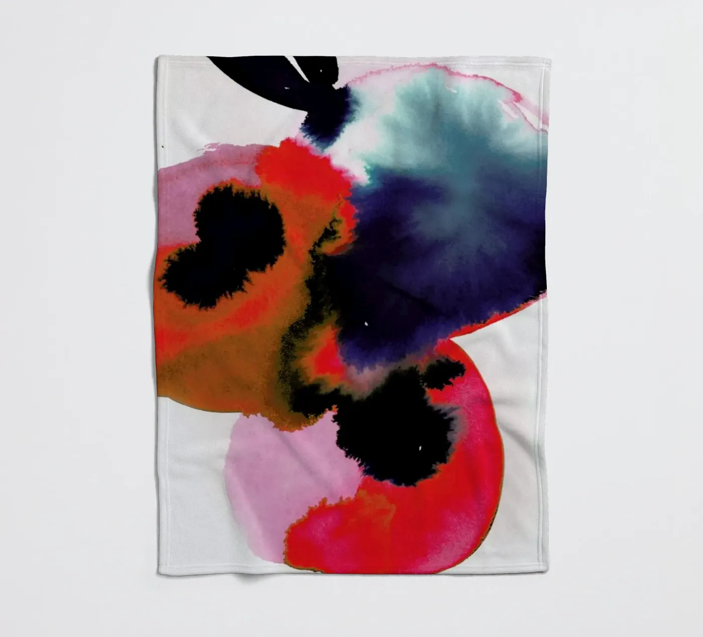 Flowers 005 Fleecedecke von Niina Pechkovskaya