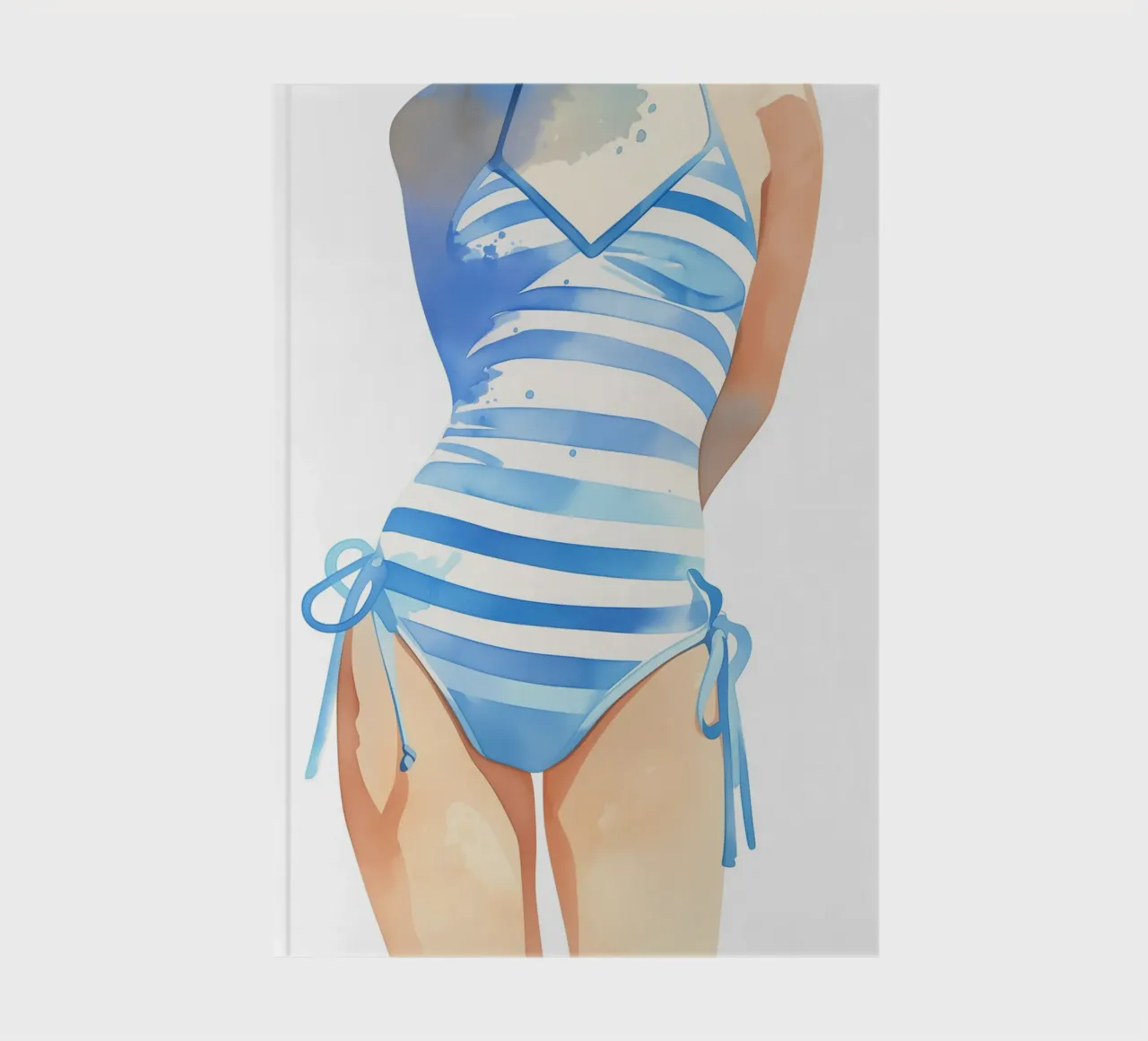 Bathing time with a swimming costume notebook by Carinaprint