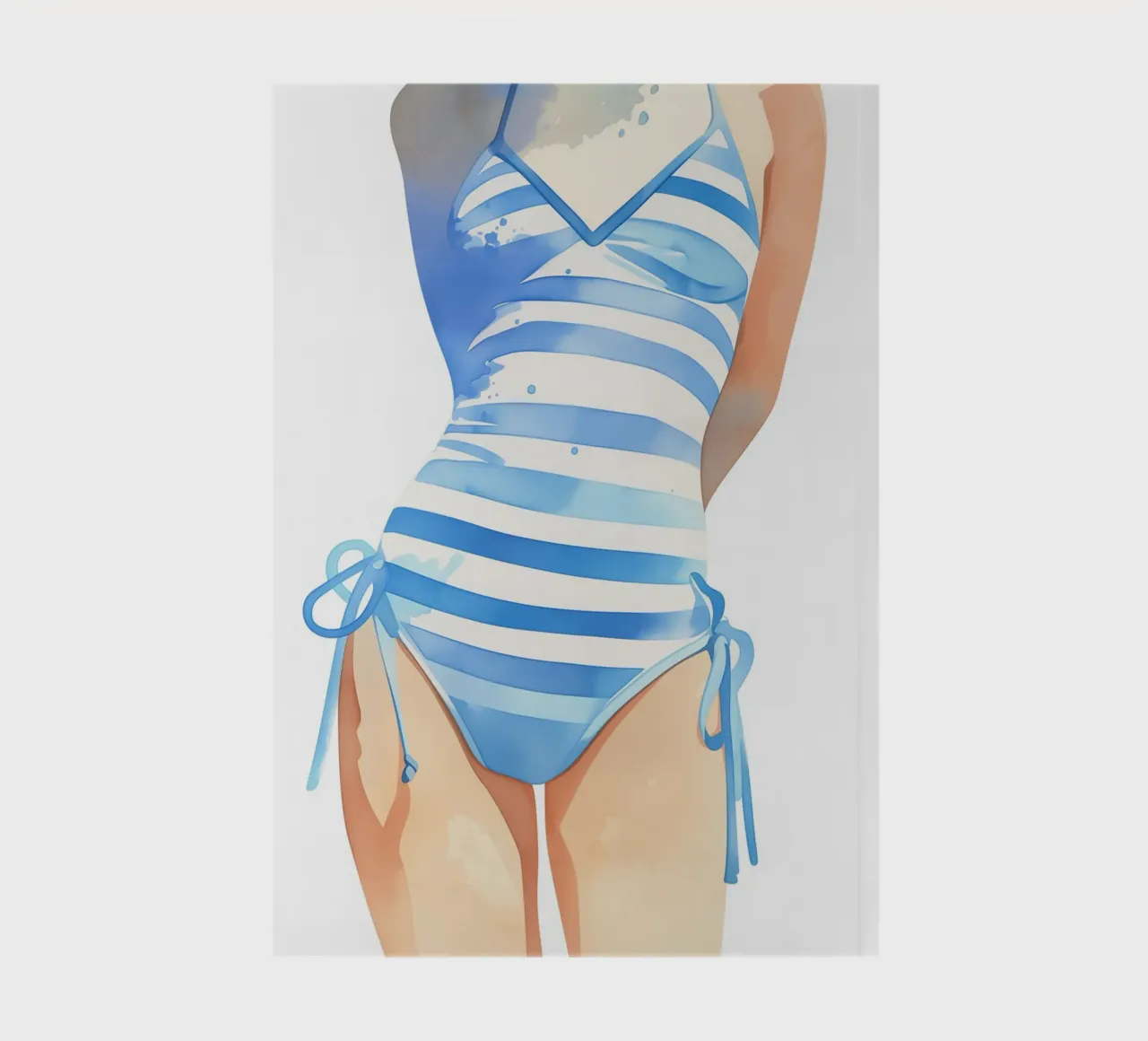Bathing time with a swimming costume notebook by Carinaprint