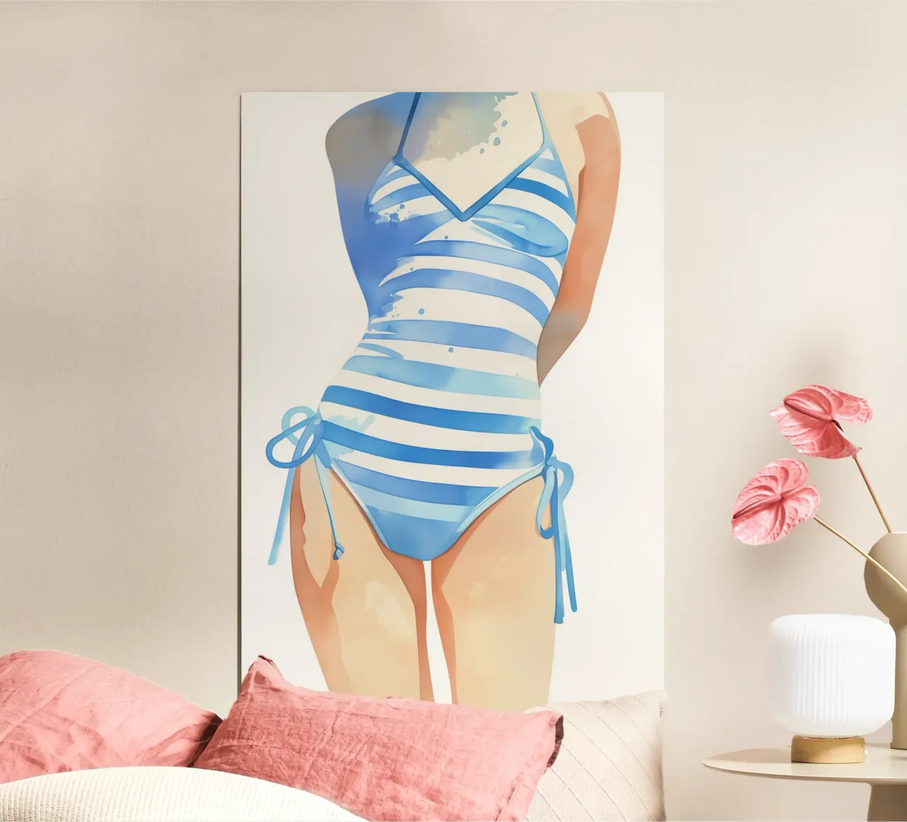 Badezeit mit Badeanzug Poster von Carinaprint