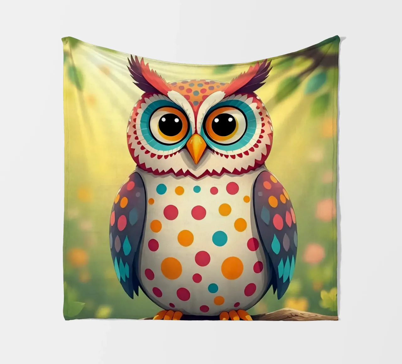 Gufo_3 coperta in pile da Tierisch bunt by LK