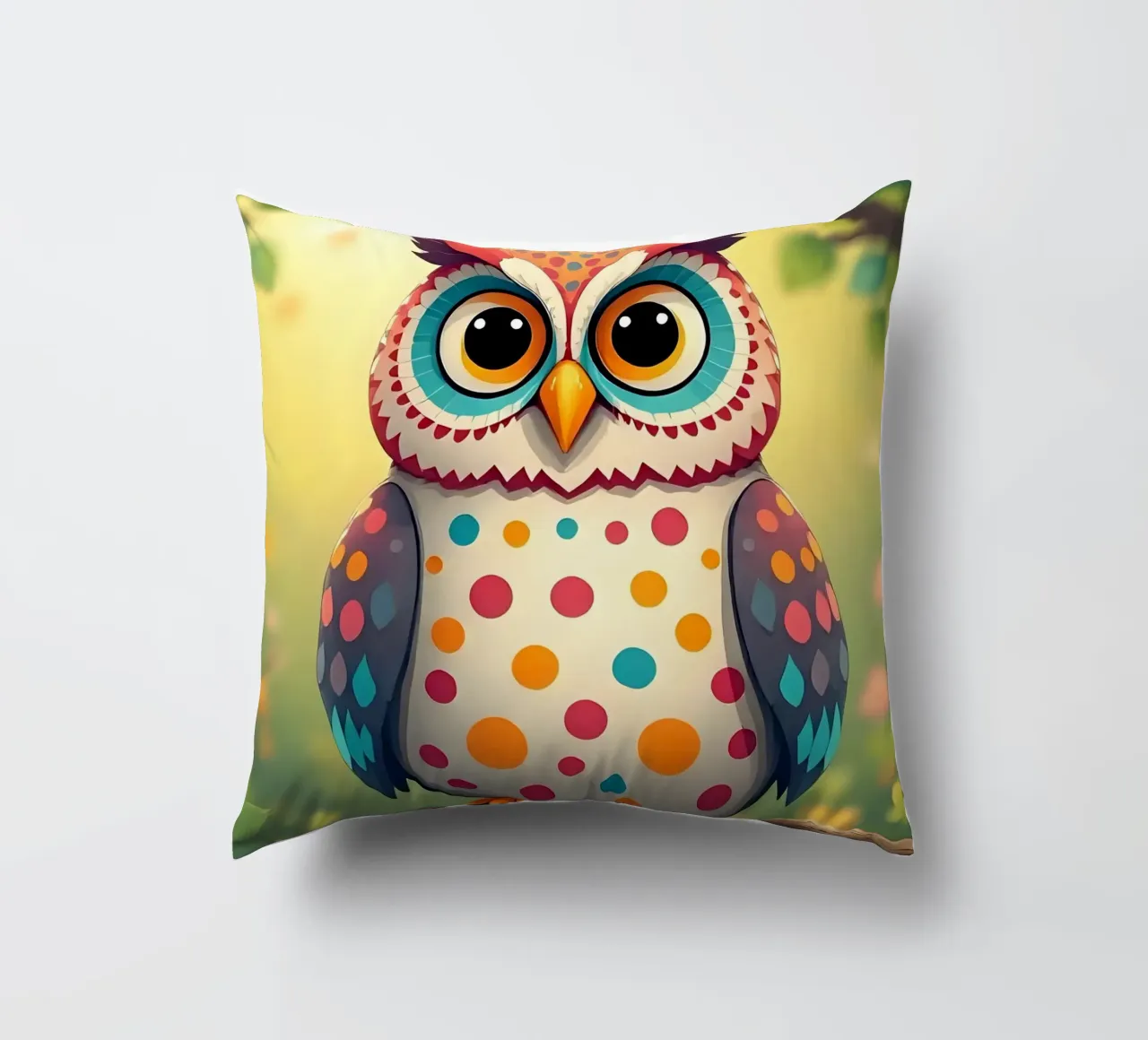 Gufo_3 cuscino da Tierisch bunt by LK