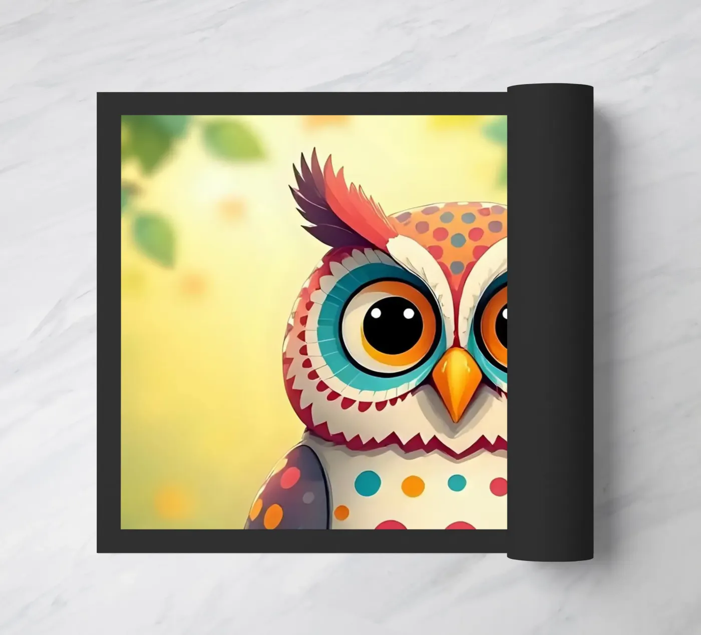 Eule_3 Fußmatte von Tierisch bunt by LK