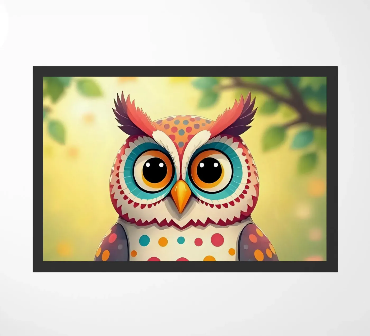 Eule_3 Fußmatte von Tierisch bunt by LK