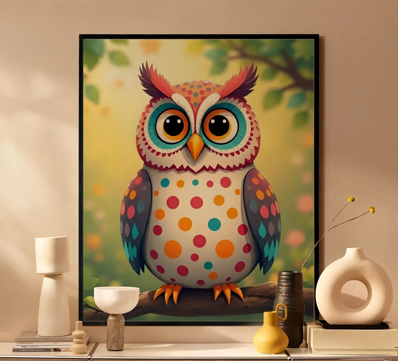 Gufo_3 poster da Tierisch bunt by LK