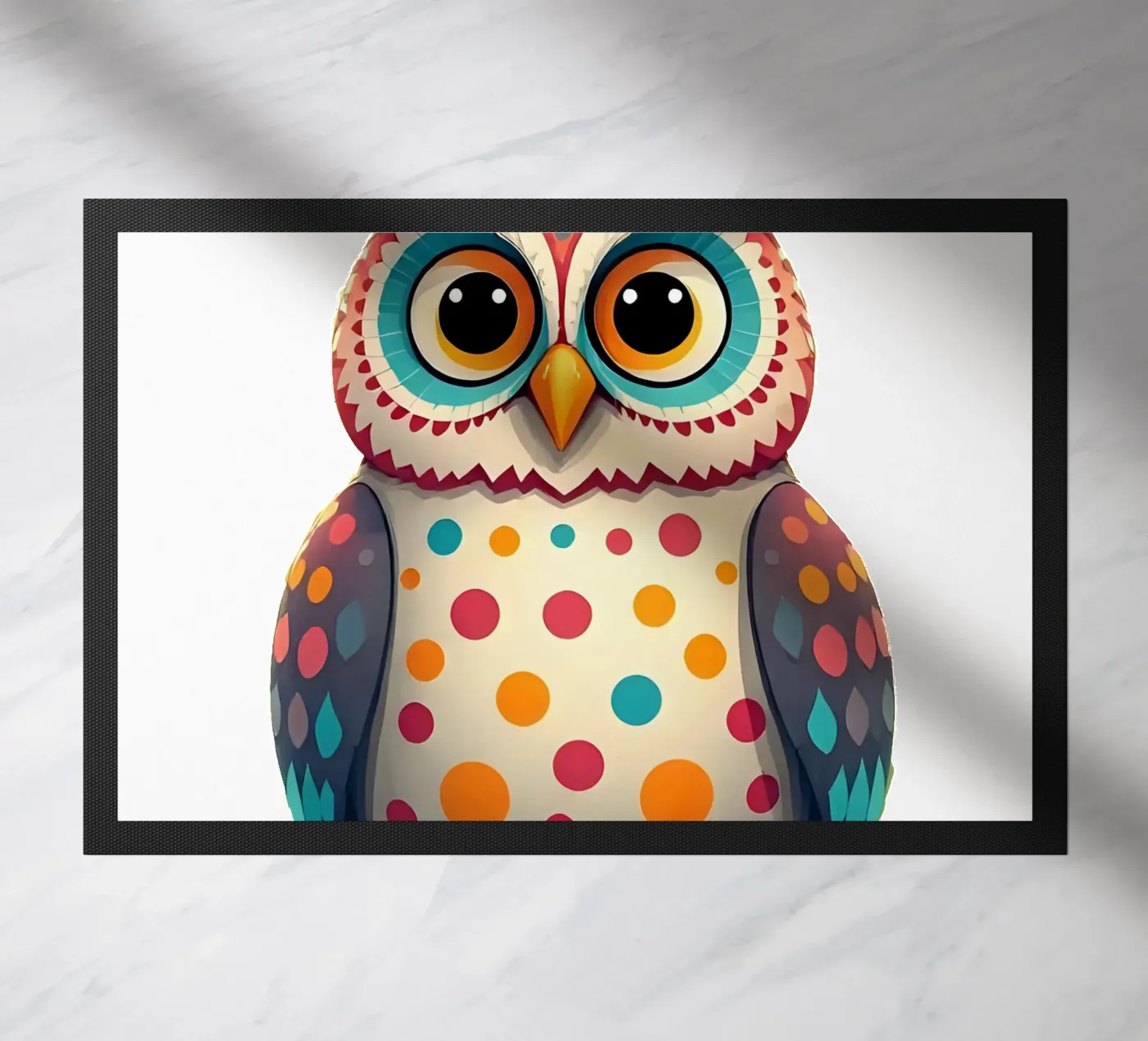 Owl_3a Fußmatte von Tierisch bunt by LK