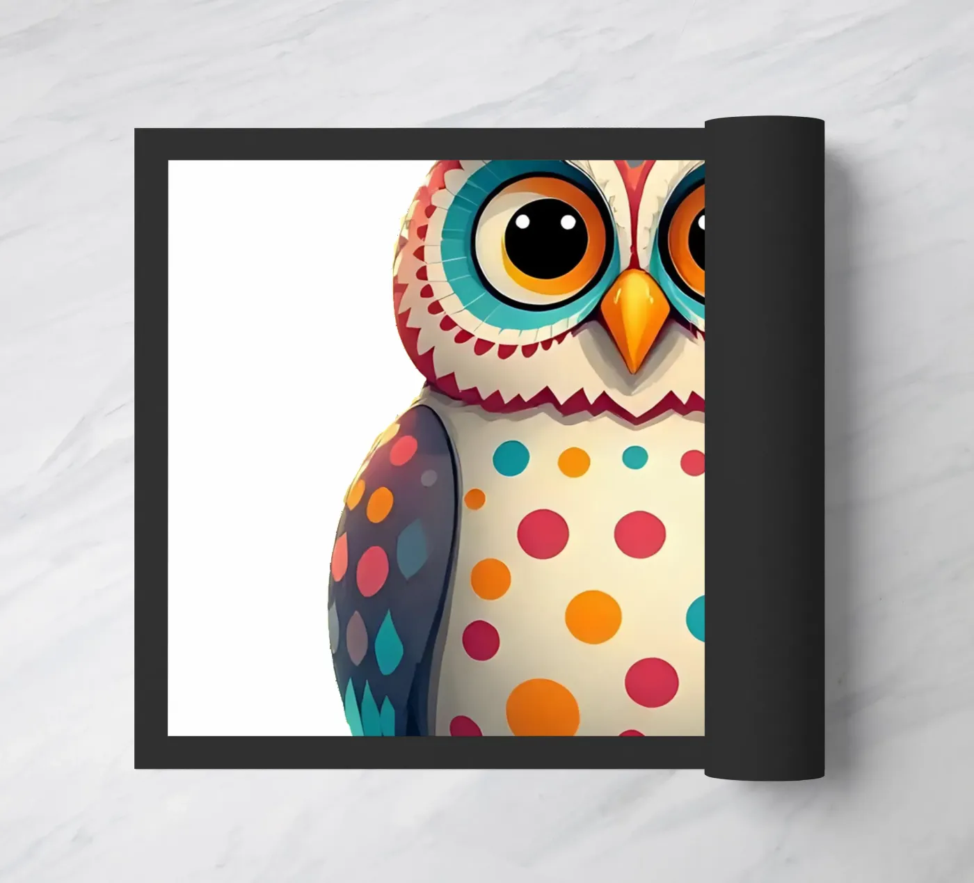 Owl_3a Fußmatte von Tierisch bunt by LK