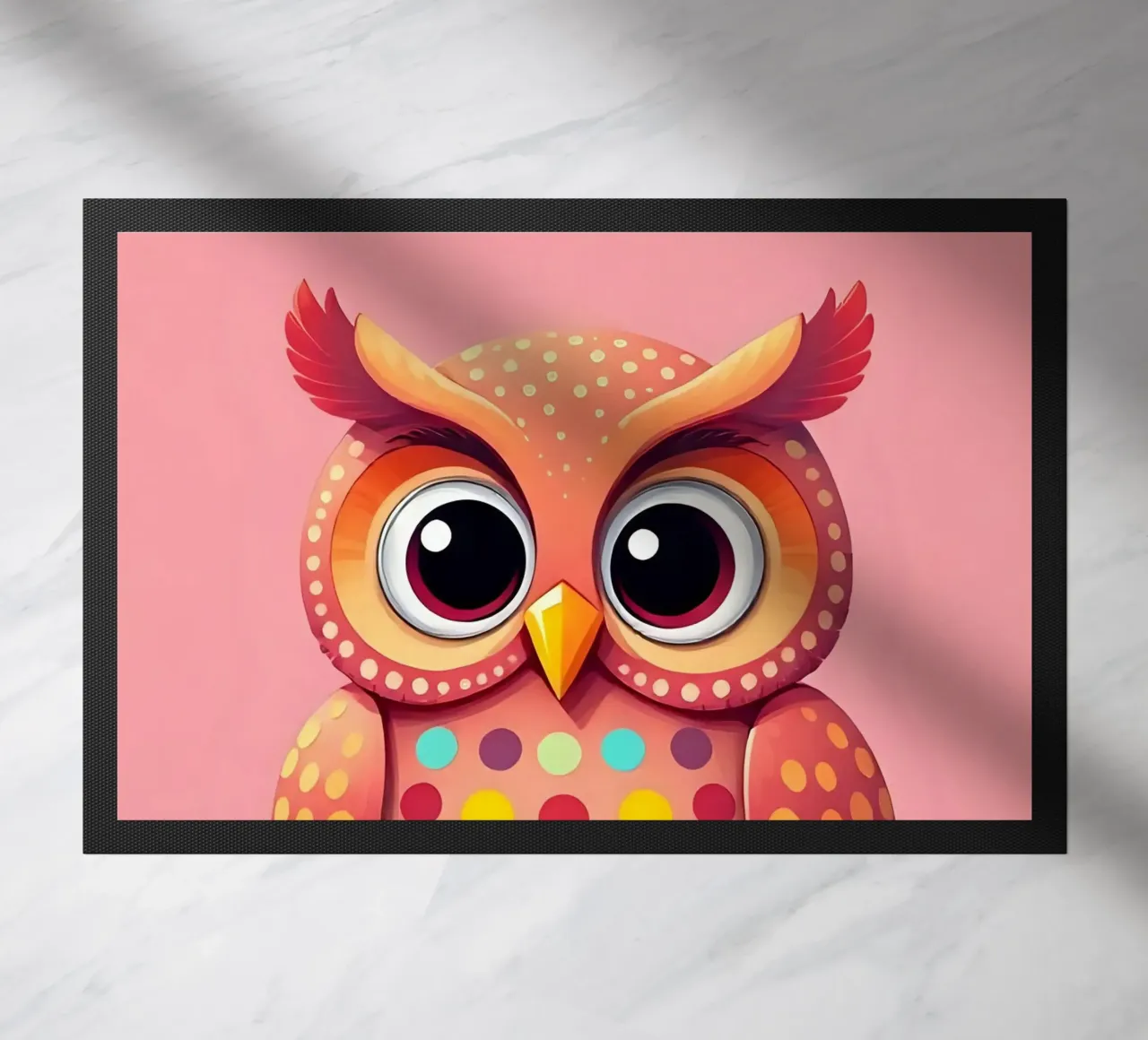 Eule_4 Fußmatte von Tierisch bunt by LK