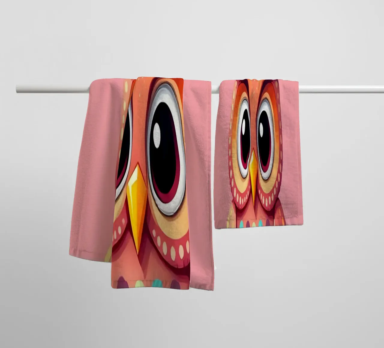 Gufo_4 asciugamano da bagno da Tierisch bunt by LK