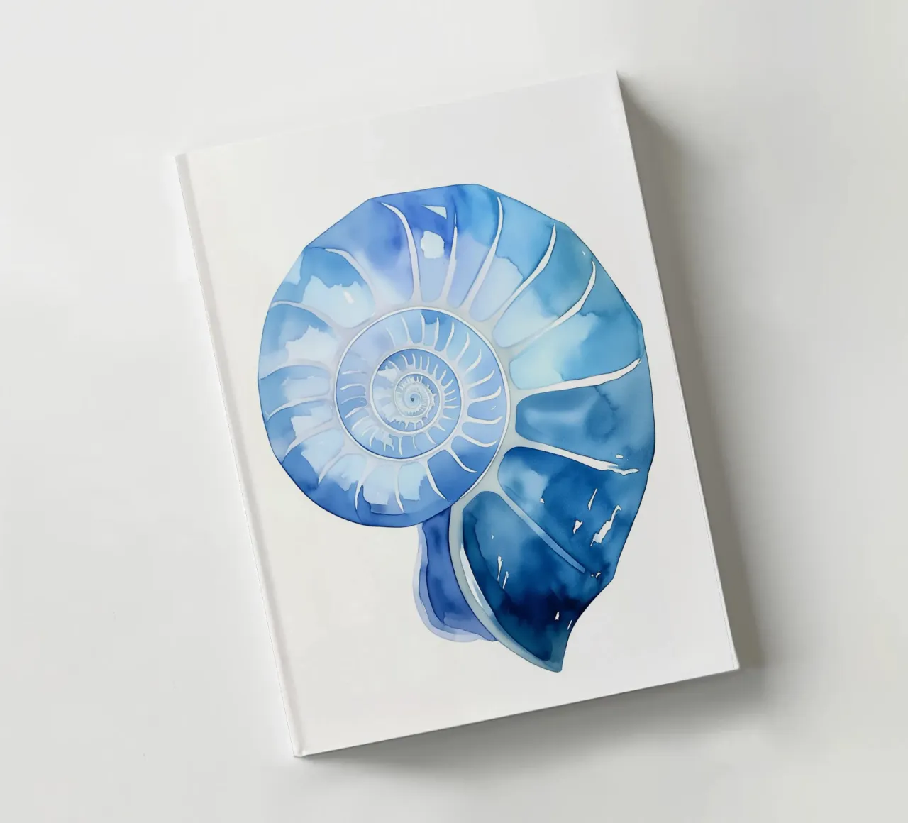 Gentle nautilus shell notebook by Carinaprint