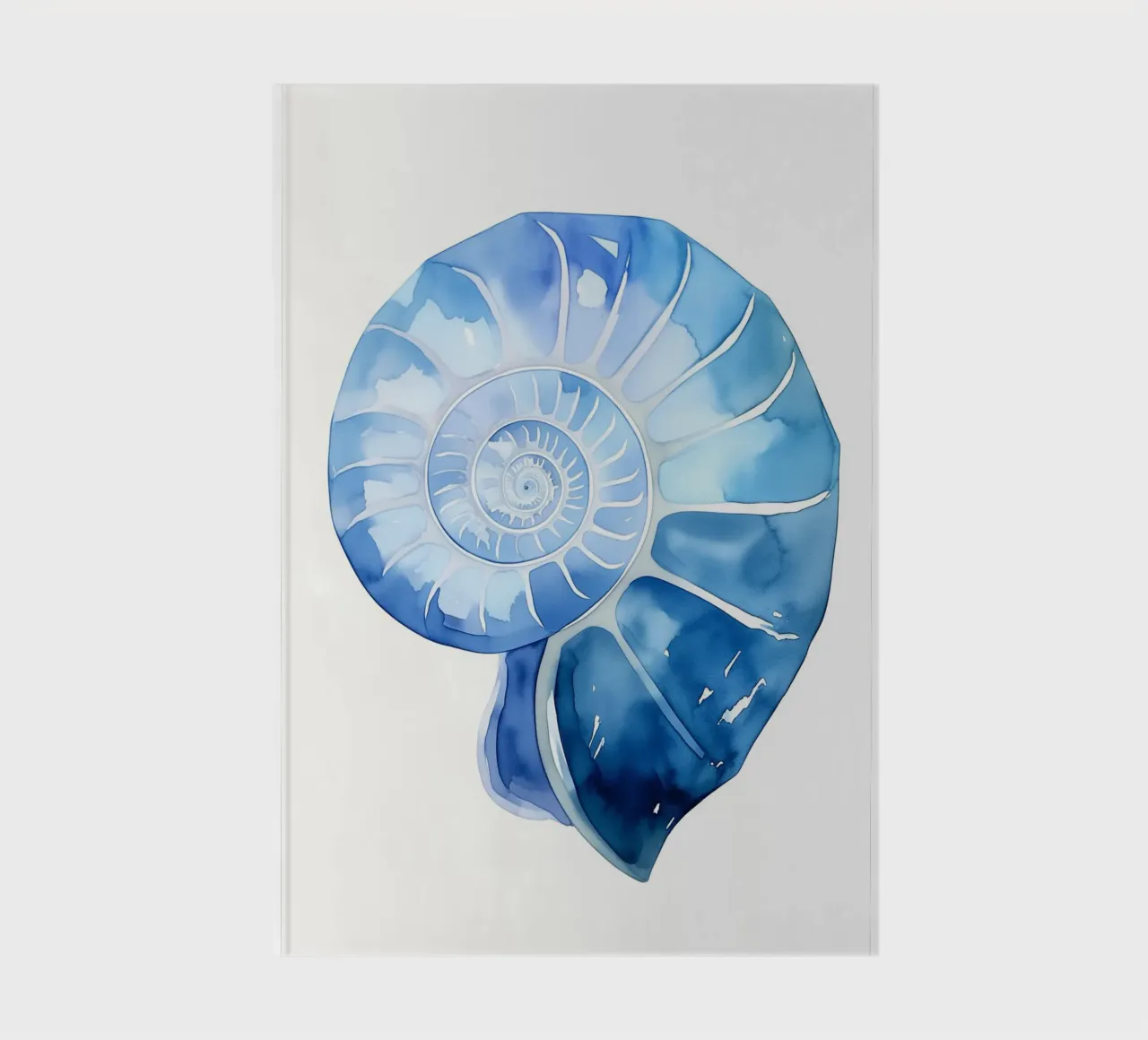 Gentle nautilus shell notebook by Carinaprint