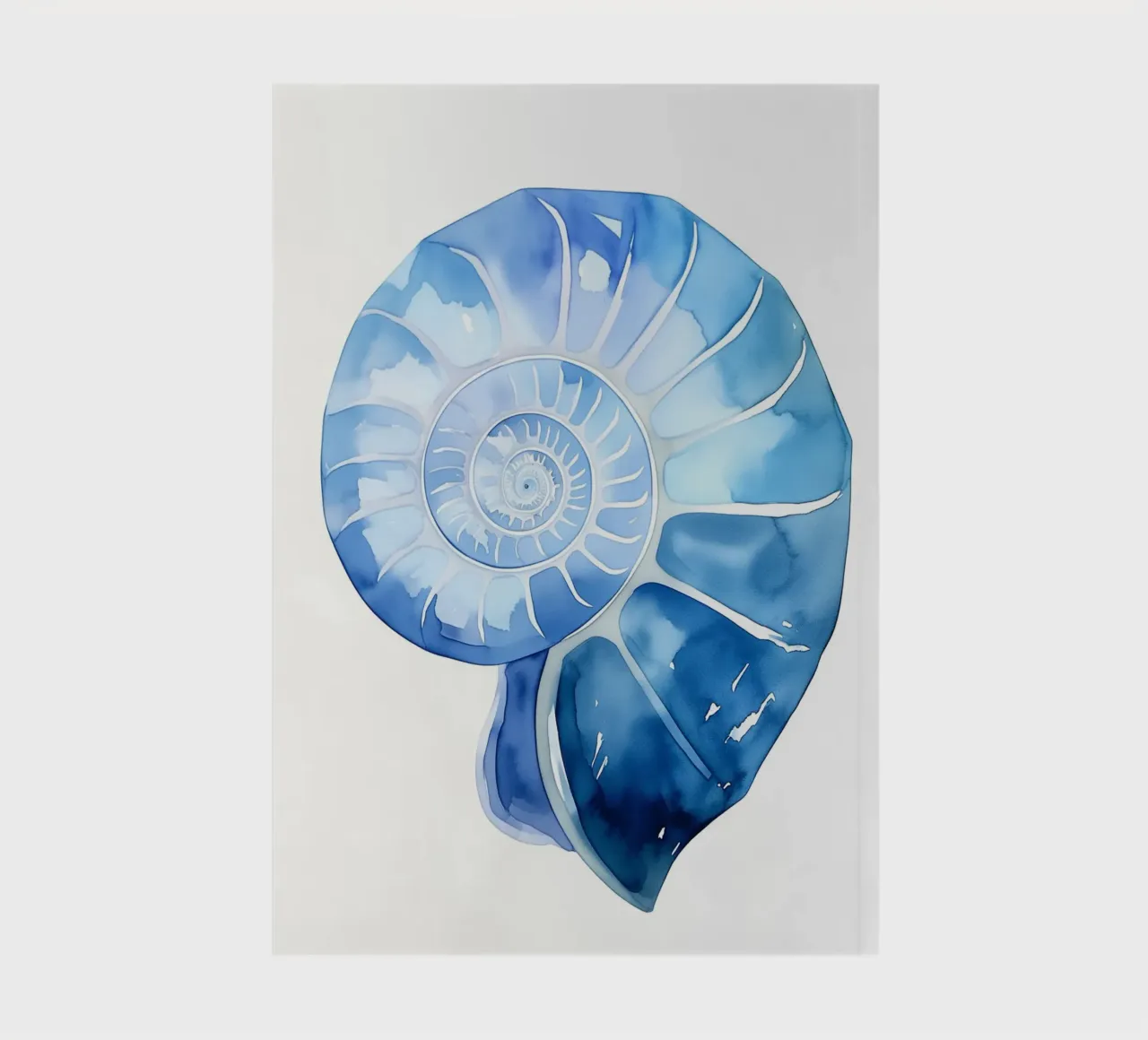Gentle nautilus shell notebook by Carinaprint