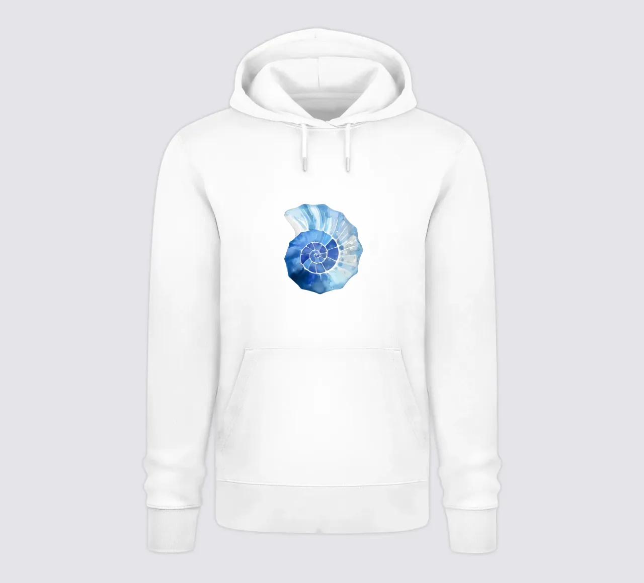 Soft nautilus shell pattern hoodie by Carinaprint