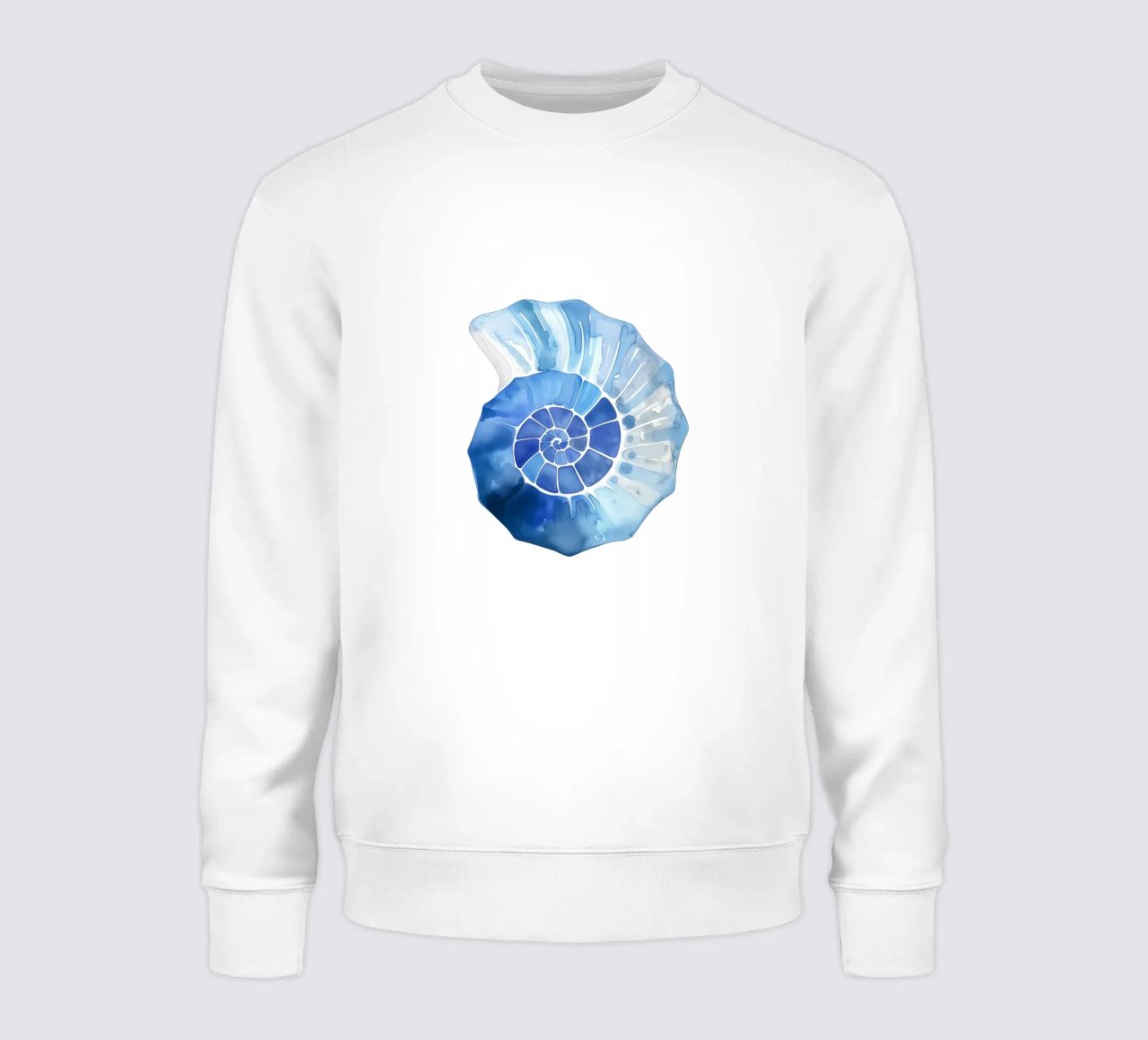 Sanfte Nautilus Muschelmuster Sweatshirt von Carinaprint