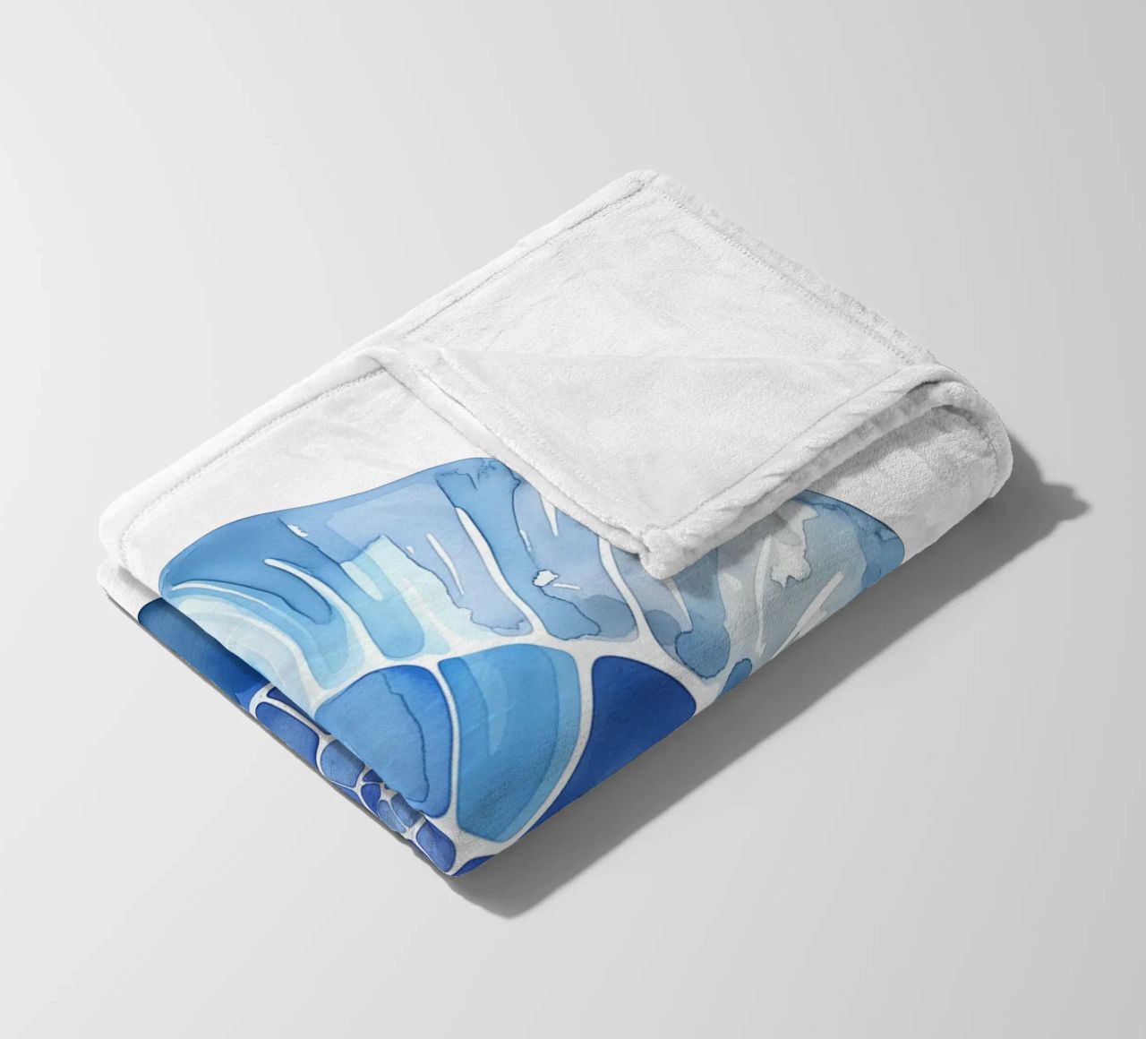 Soft nautilus shell pattern fleece blanket by Carinaprint
