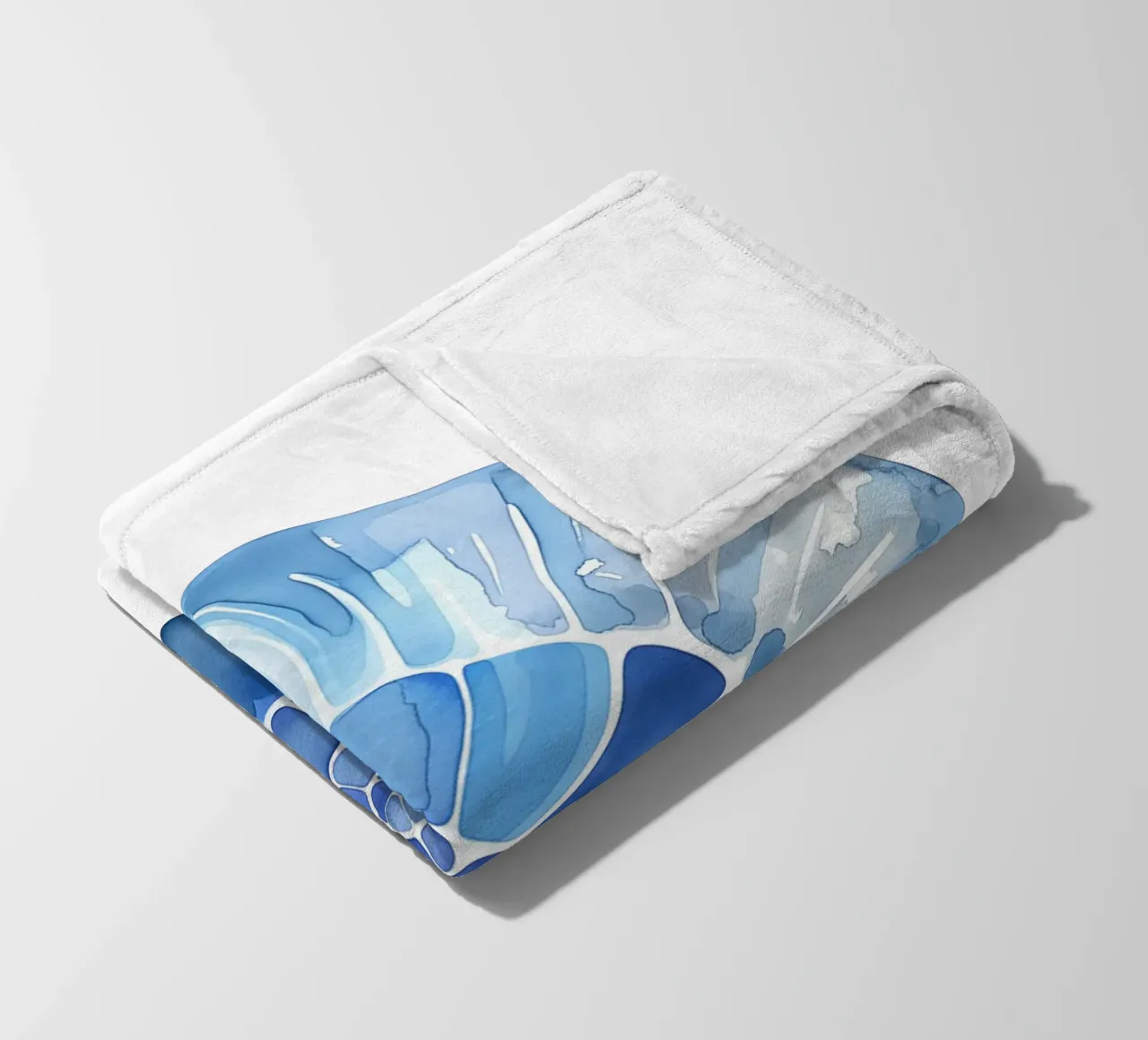 Soft nautilus shell pattern fleece blanket by Carinaprint