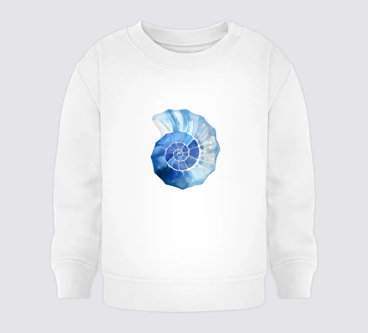 Soft nautilus shell pattern baby sweatshirt by Carinaprint