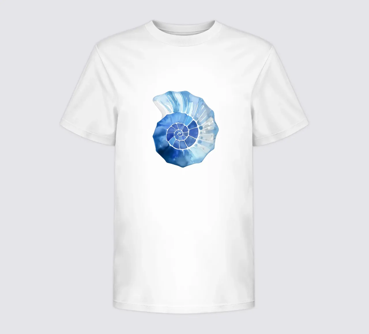 Soft nautilus shell pattern kids t-shirt by Carinaprint