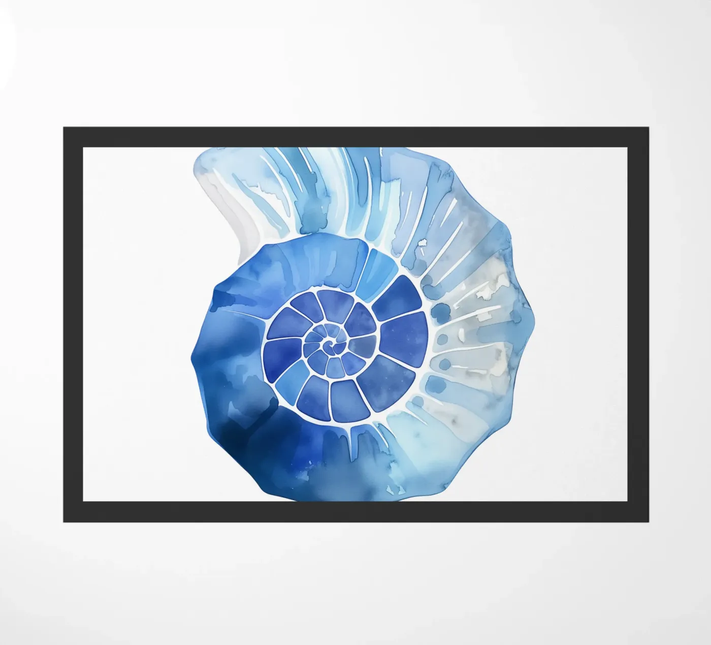 Soft nautilus shell pattern doormat by Carinaprint