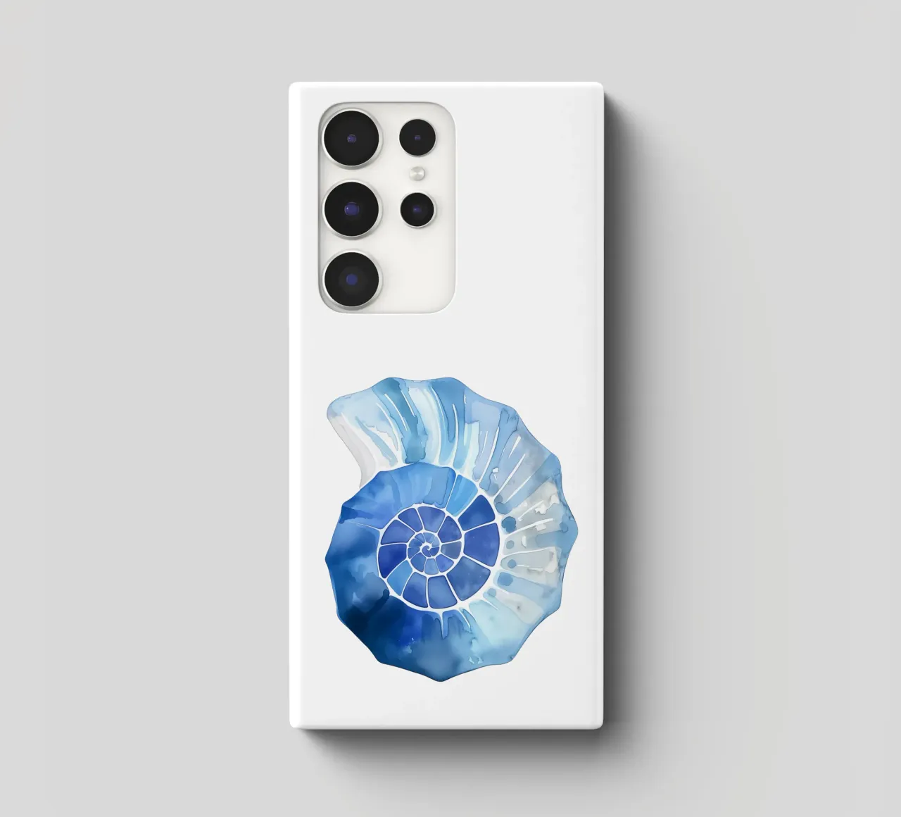 Soft nautilus shell pattern samsung phone case by Carinaprint